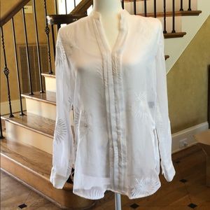 Simply Vera Sheer White Blouse